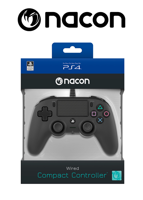 Nacon Ps4 Wired Compact Controller Black Adam Megastore