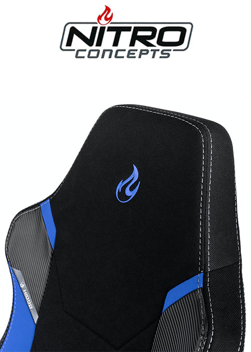 Nitro Concepts X1000 Black Blue Gaming Chair Adam Megastore