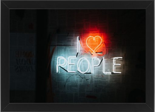 I love people High Resolution Framed Photo Print