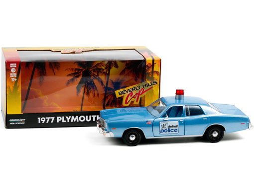 1977 Plymouth Fury Detroit Police Light Blue Beverly Hills Cop (1984) Movie 1/24 Diecast Model Car by Greenlight