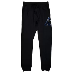 Harry Potter Mens Black Knit Jogger Sleep Pant Pajama Bottoms (SMALL)