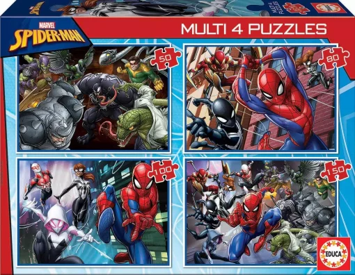 Clementoni 4 in 1 Marvel Spiderman Puzzle