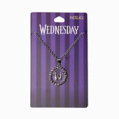 Wednesday™ Script Initial Silver-tone Necklace -MGM Neon Tuesday