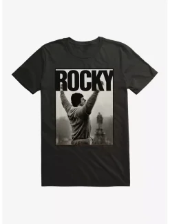 Rocky Iconic Steps Print Black T-Shirt - X-Large