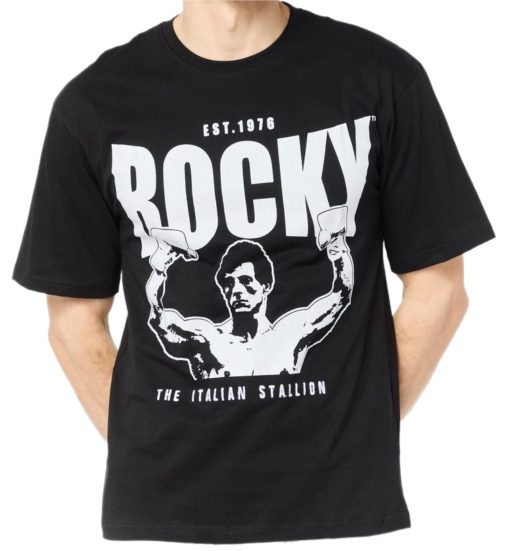Rocky 1976: The Italian Stallion Black T Shirt - Large