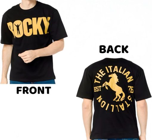 Rocky: Black T Shirt - X-Large