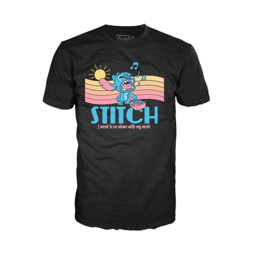 Funko Pop! Tee: Lilo & Stitch - Stitch Music (Blacklight) T-Shirt - X-Large