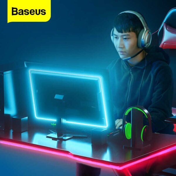 Baseus LED Light Strip USB Power Flexible Lamp DC 5V LED RGB Color Lighting Compute TV Bedroom Background Game Atmosphere Light