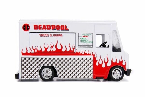 Deadpool 99800 Taco Camión Blanco Marvel Series 1/32 Diecast Modelo Jada 99800 - Image 3