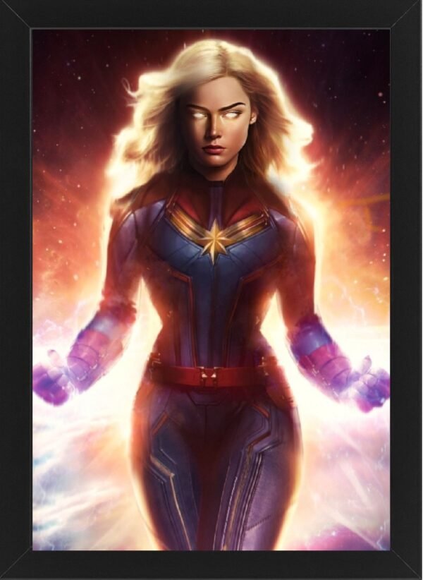Captain Marvel Framed Photo Art Print/ FKASH Design