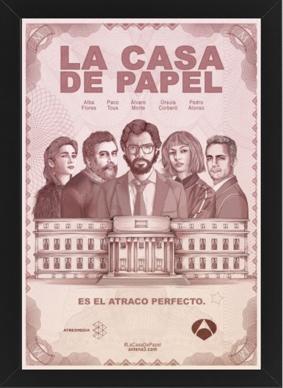 Money Heist Original title: La casa de papel Framed Photo Art Print