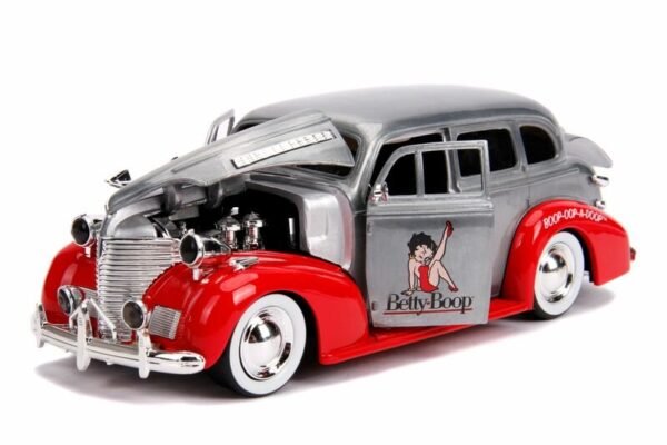 JADA 1939 Chevrolet Master Deluxe Raw Metal "Betty Boop" "Hollywood Rides" "Jada 20th Anniversary" 1/24 Diecast Car By Jada - Image 4