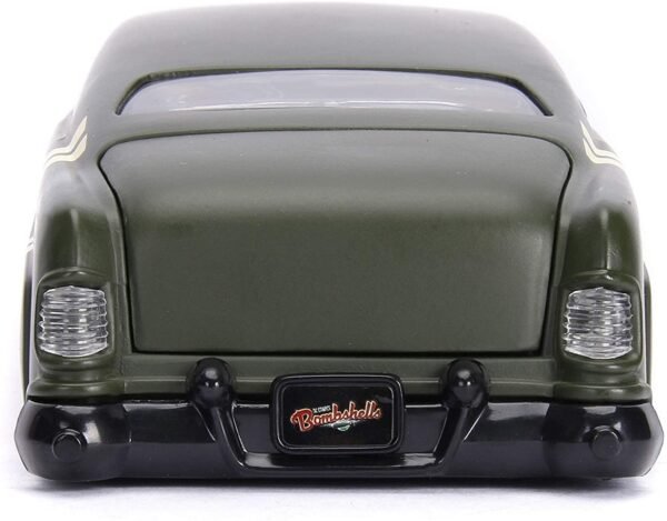 1951 Mercury Matt Green with Harley Quinn Diecast Figurine DC Comics Bombshells" Series 1/24 Diecast Model Car by Jada - Image 4