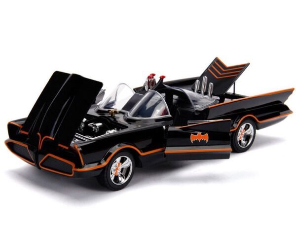 Classic TV Series Batmobile Batman and Robin Figures 1/18 Diecast Model Car by Jada - Image 2