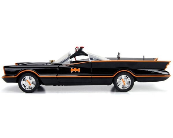 Classic TV Series Batmobile Batman and Robin Figures 1/18 Diecast Model Car by Jada - Image 3