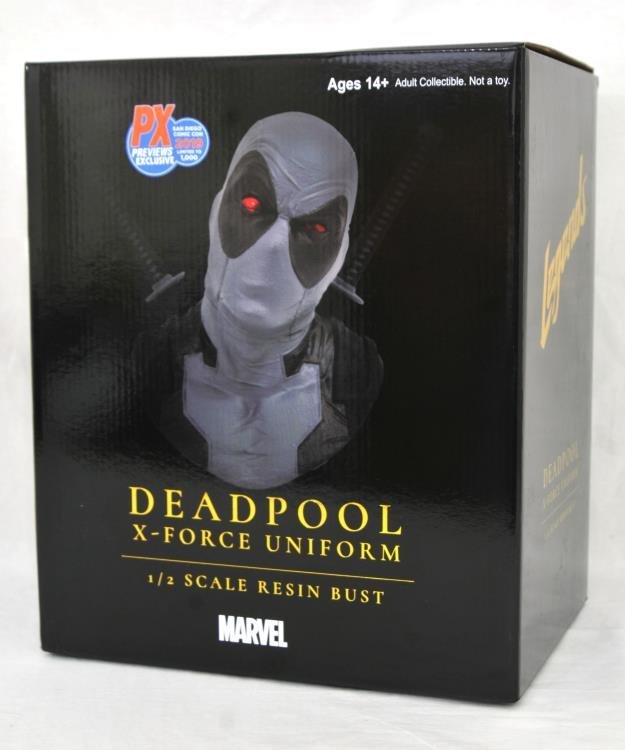 Marvel Legends in 3D X-Force Deadpool 1/2 Scale Limited Edition SDCC 2019 Exclusive Bust - Image 3