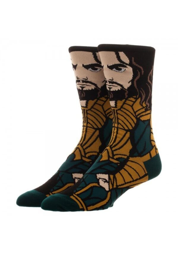 DC Comics Justice League Aquaman 360 Character Crew Socks