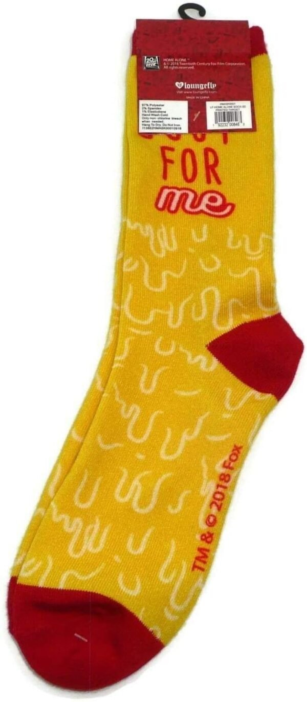 Home Alone: Yellow Lovely Cheese Pizza - Ankle Socks - Image 2