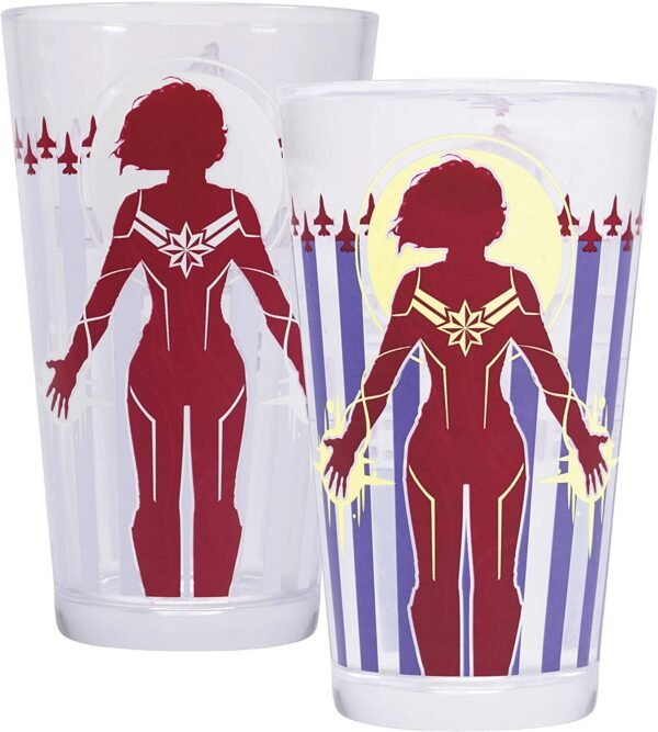Captain Marvel Large Cold Change Glass