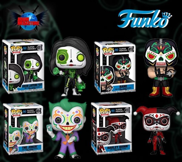 Funko Pop! DC Heroes: Dia de Los DC - Funkoween 2021 - 4 FUNKO POPS BOX SET