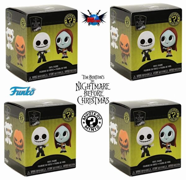 SET OF 4 The Nightmare Before Christmas Disney Mystery Minis by Funko