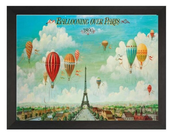 Balloon over paris Framed Photo Print