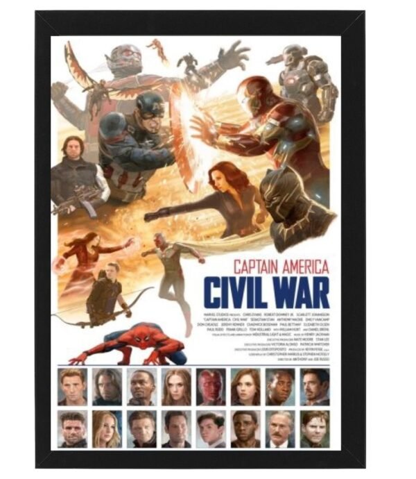 Captain America: Civil War framed Photo Art Print