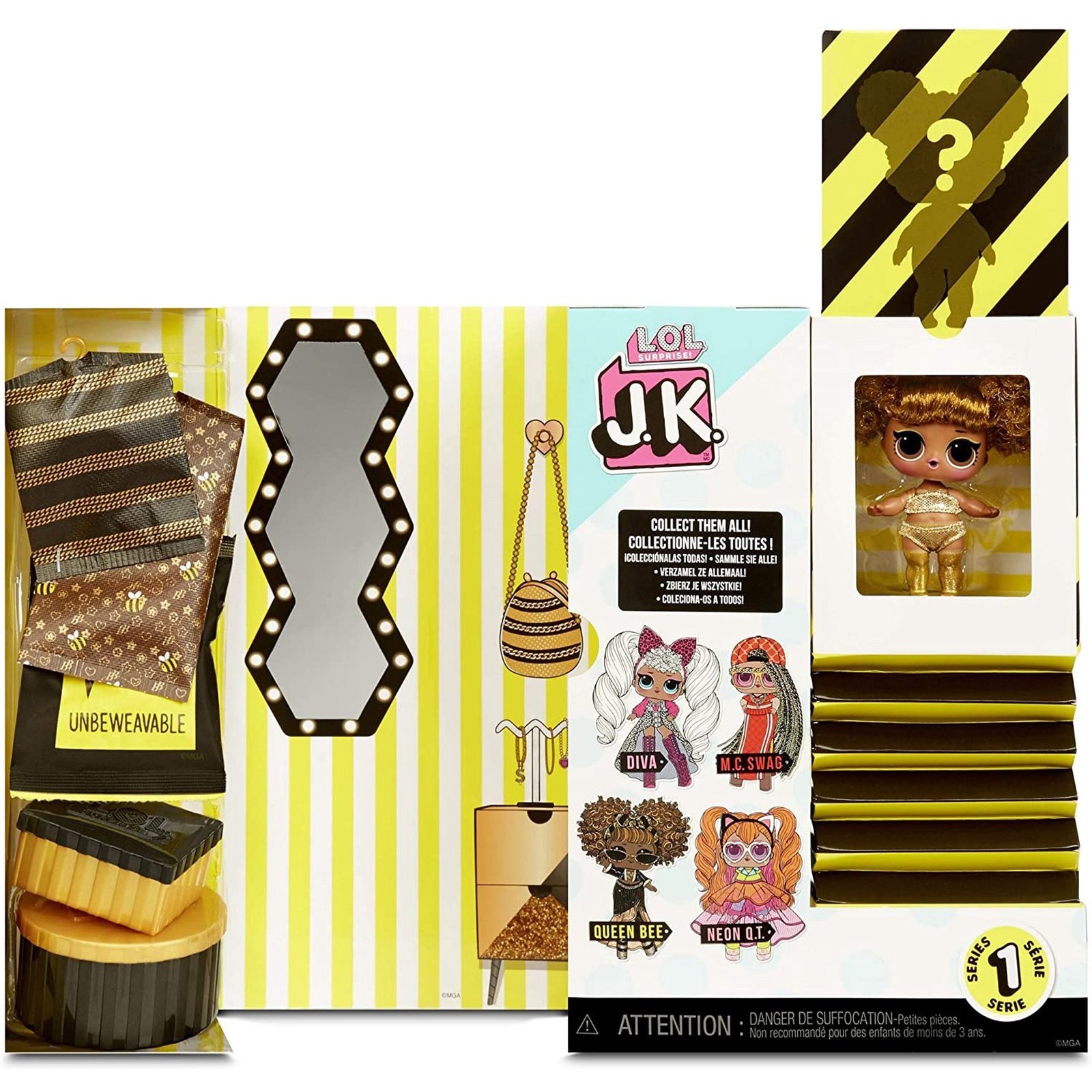 L.O.L. Surprise! JK Queen Bee Mini Fashion Doll with 15 Surprises - Image 3