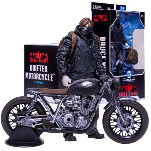 Bruce Wayne Drifter & Motorcycle Bundle (The Batman) 7" Figure