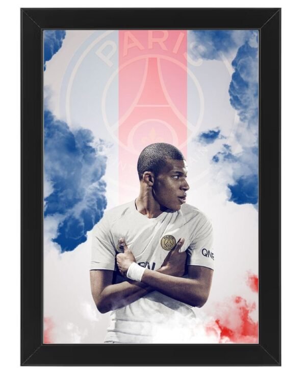 Kylian Mbappé framed Photo Art Print