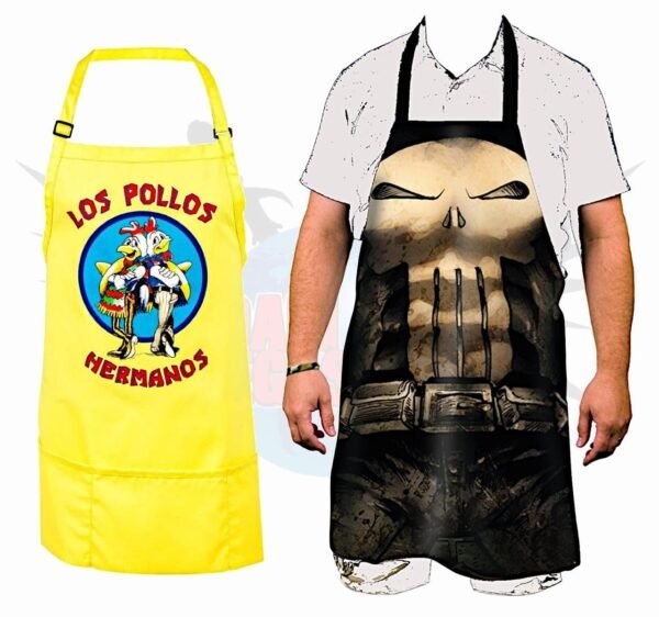 Apron’s - Set of 2 Marvel Punisher and Breaking Bad Los Pollos Hermanos