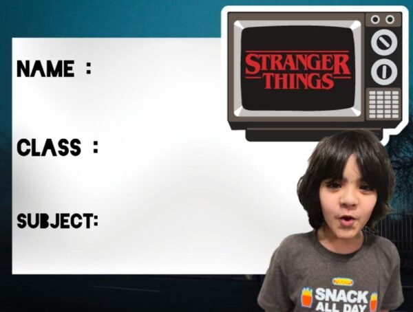 STRANGER THINGS ١٦ طابع مدرسي تصميم خاص - Image 3