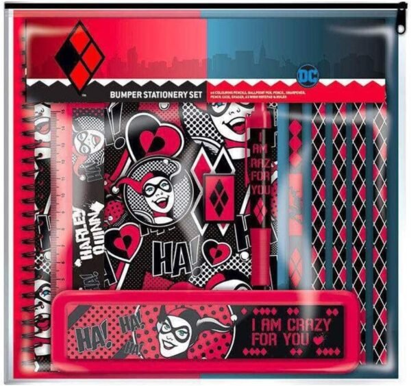 Harley Quinn (I Am Crazy For You) Retro Bumper Stationery Set