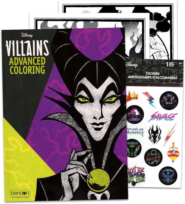 Disney Villains Coloring and Activity Book Set