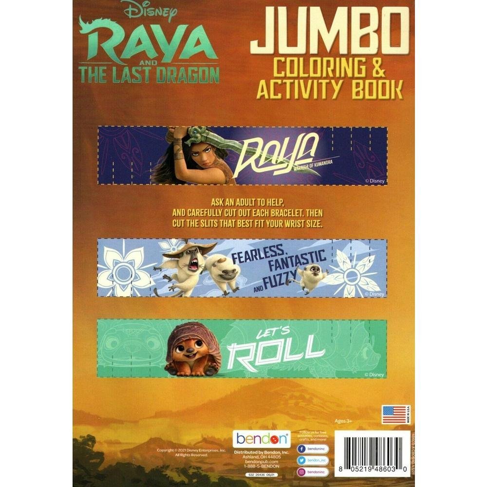 Bendon Disney Raya And The Last Dragon Jumbo Coloring And Activity Book - Image 3