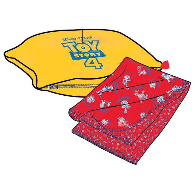 Toy Story Print 2 Piece Throw and Convertible Pillow Set Yellow and Red - Image 2