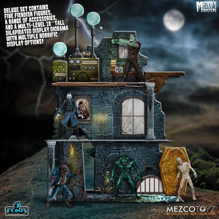 Mezco: 5 Points Monsters Tower Of Fear Deluxe Box Set Action Figures - Image 2
