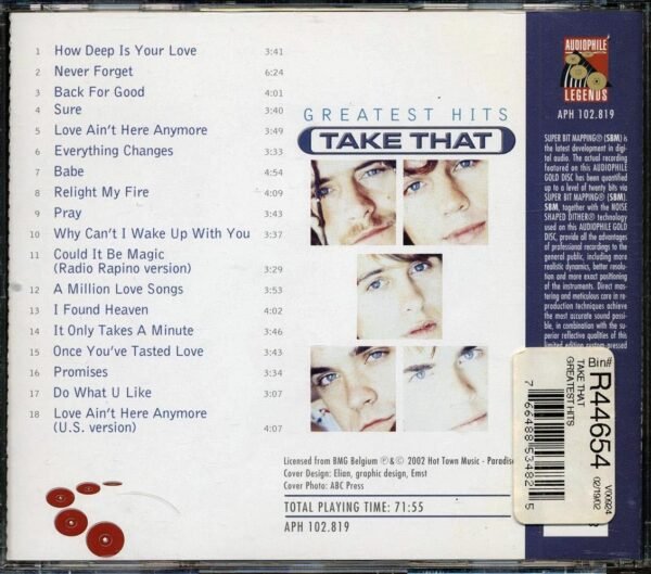 Audio CD: Take That - Greatest Hits (Gold) - Image 2