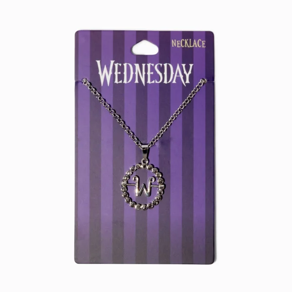 Wednesday™ Script Initial Silver-tone Necklace -MGM Neon Tuesday