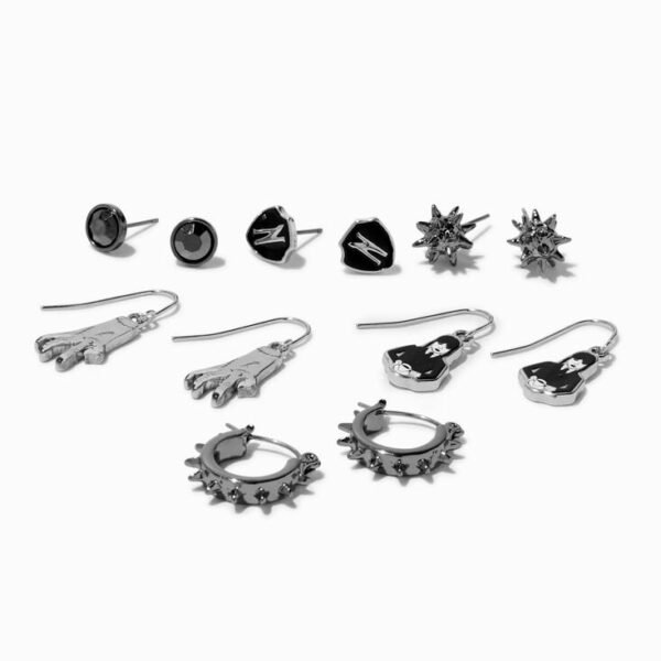 Wednesday™ Silver-tone Mixed Earring Set - 6 Pack - MGM Neon Tuesday - Image 2