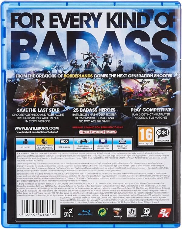 PS4: Battleborn (Includes Firstborn Pack & Characters Cards) - Image 2