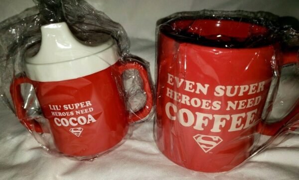 DC Comics Super Hero Dad Mug & Kid Sippy Cup Superman - Image 2