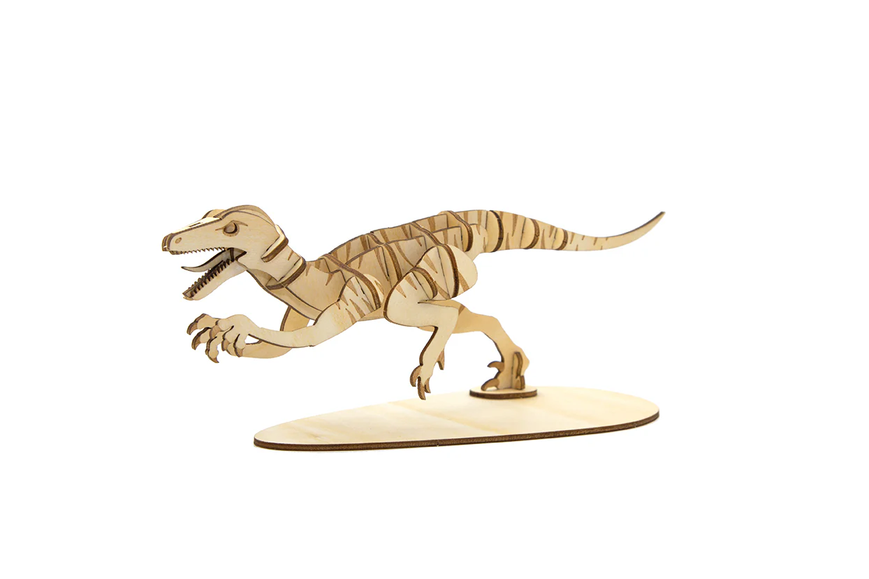 Jurassic World: Raptor 3D Wood Model and Book - Image 3